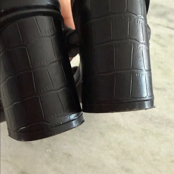 Sincerely Jules Black Braided Open Toe Block Heels - Picture 4 of 4